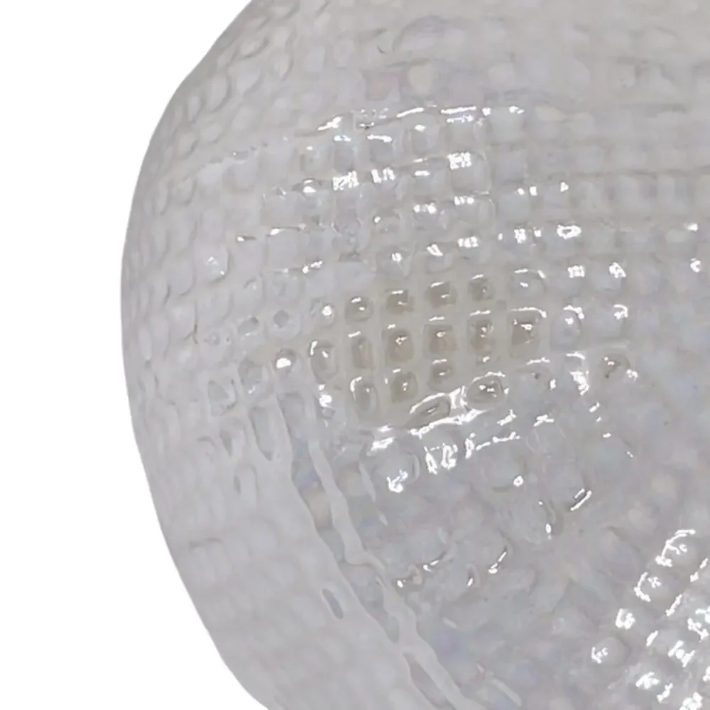 Set of Reflective Glossy Pearl Textured Vases Pottery Minimalist Neutral Decor